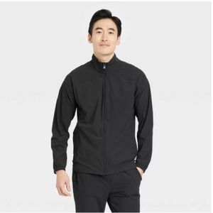 NEW! All In Motion Men’s Lightweight Black Tricot Jacket